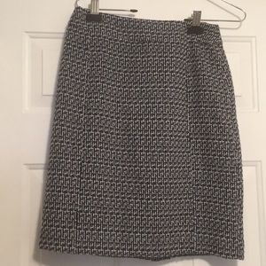 Tory Burch Navy Tweed Skirt Size 6